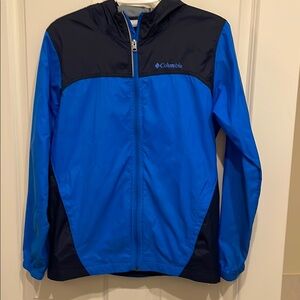 Columbia Vibrant Blue and Black Windbreaker